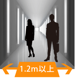1.2m以上の通路幅